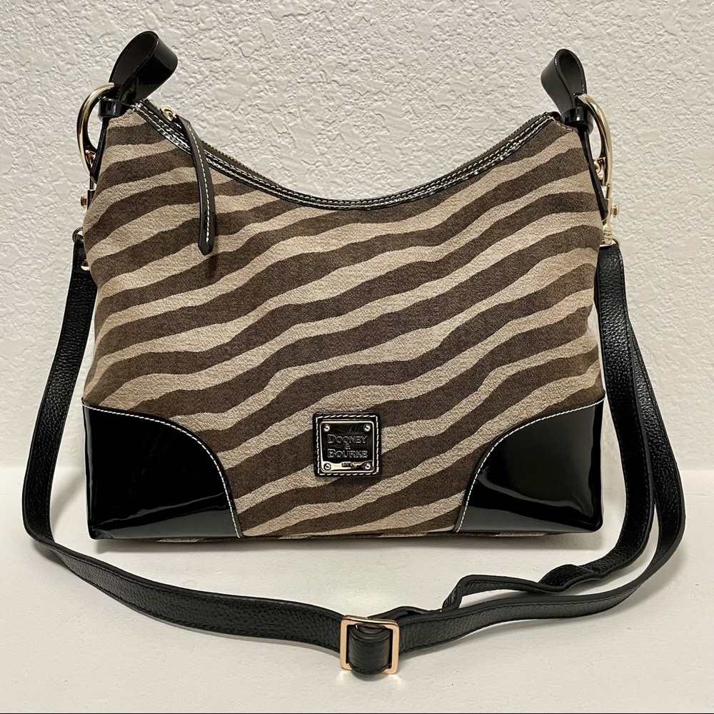 Dooney & Bourke ⭐️ NIKKI T'MORO Jacquard Zebra Stripe Hobo Tote